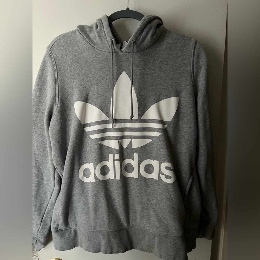 Women’s Adidas Grey Hooded Sweatshirt